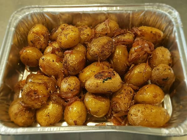 Roasted Baby Potatoes with Garlic, Rosemary & Red Onion
